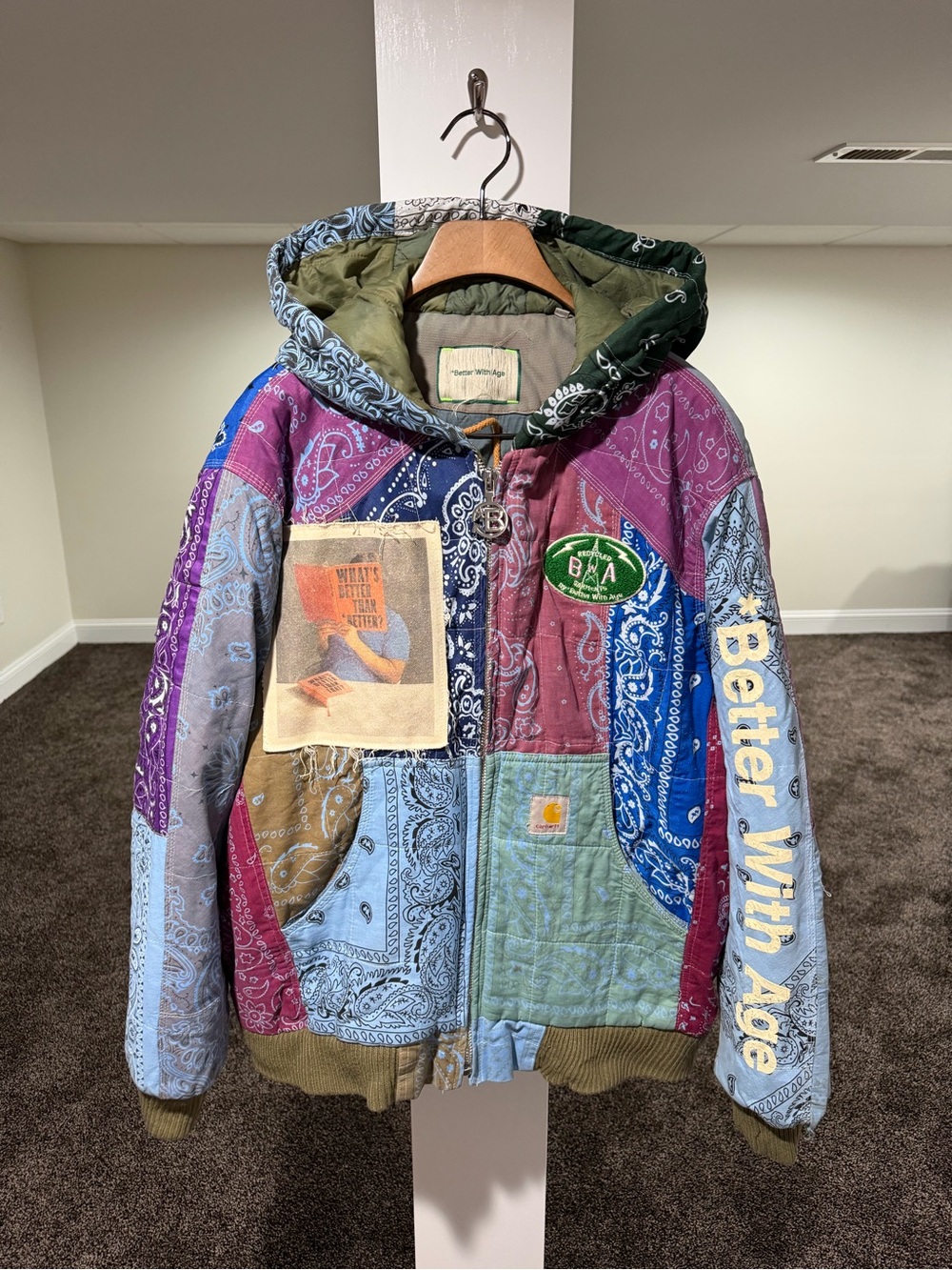 Better With Age x Carhartt Melvin Multi Paisley Bandana Workwear Jacket